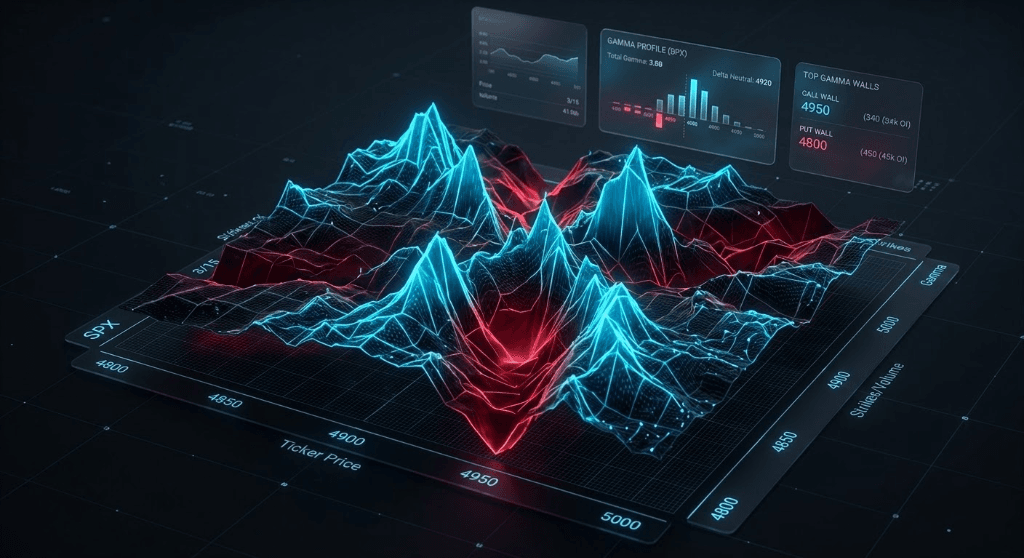 GEX dealer gamma exposure surface